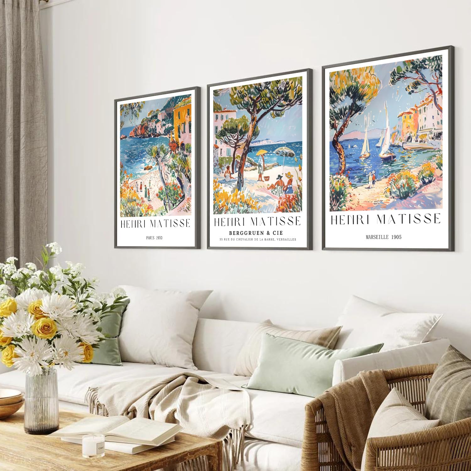 Vintage Collectible Posters - Juego de 3 Piezas de Arte