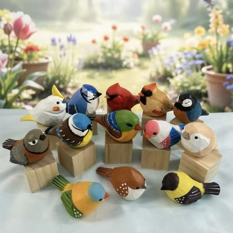 Figuras de pájaros de madera t - Vintage Collectibles Store reseña y precio