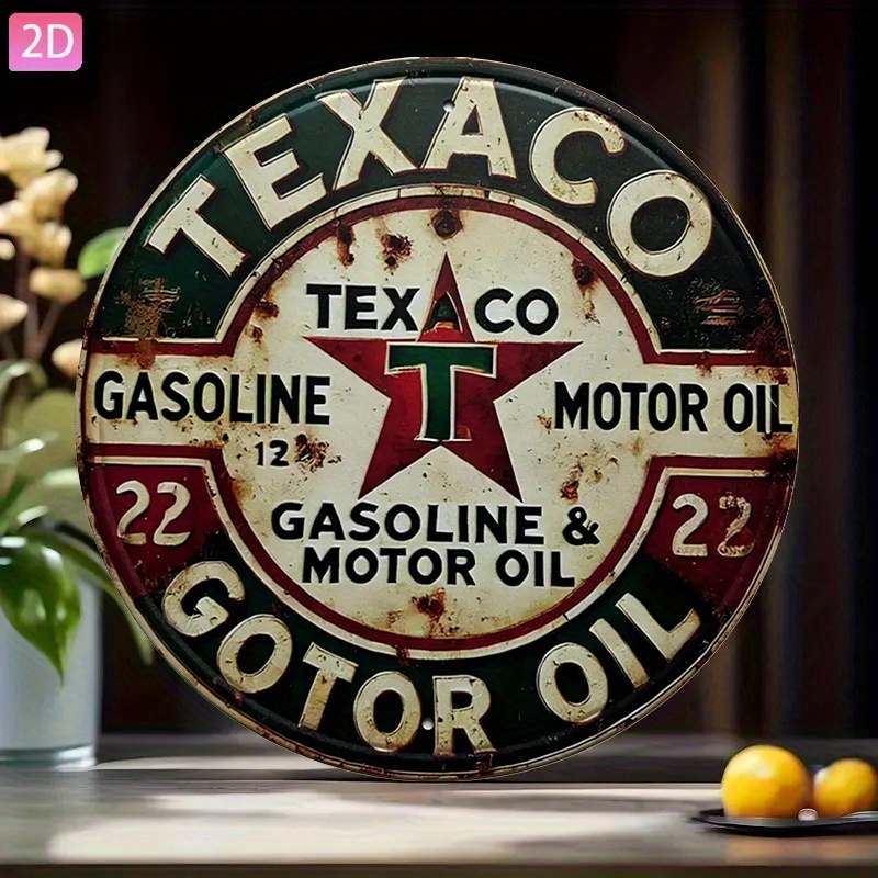 Letrero metálico de aceite Tex - Vintage Collectible Plates reseña y precio